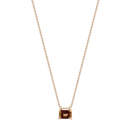 GINETTE NY Collier Mini Cocktail Or rose Quartz fumé COKSQ3