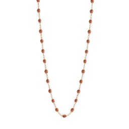 Collier Classique Gigi Or rose Résine fauve