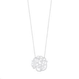 Collier Baby Lace Monogram Or Blanc