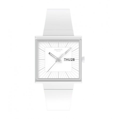 Swatch Essentials - What If...Allwhite? 42 mm Quartz SO34W700