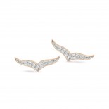 GINETTE NY Boucles d'oreilles Wise Or rose Diamants BOWSED