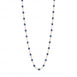 Collier Classique Gigi or rose résine bleu prusse