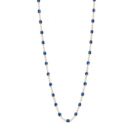 Collier Classique Gigi or rose résine bleu prusse