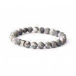 Bracelet Alpha Mat Grey 8 mm