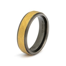 Bague Duplus Black Gold Titane 6 mm