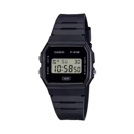 CASIO Timeless 38 mm Quartz F-91WB-1AEF