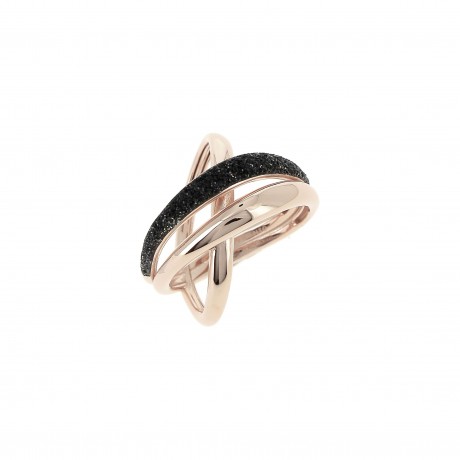 Bague Polvere Di Sogni Argent Rose Polvere Noir